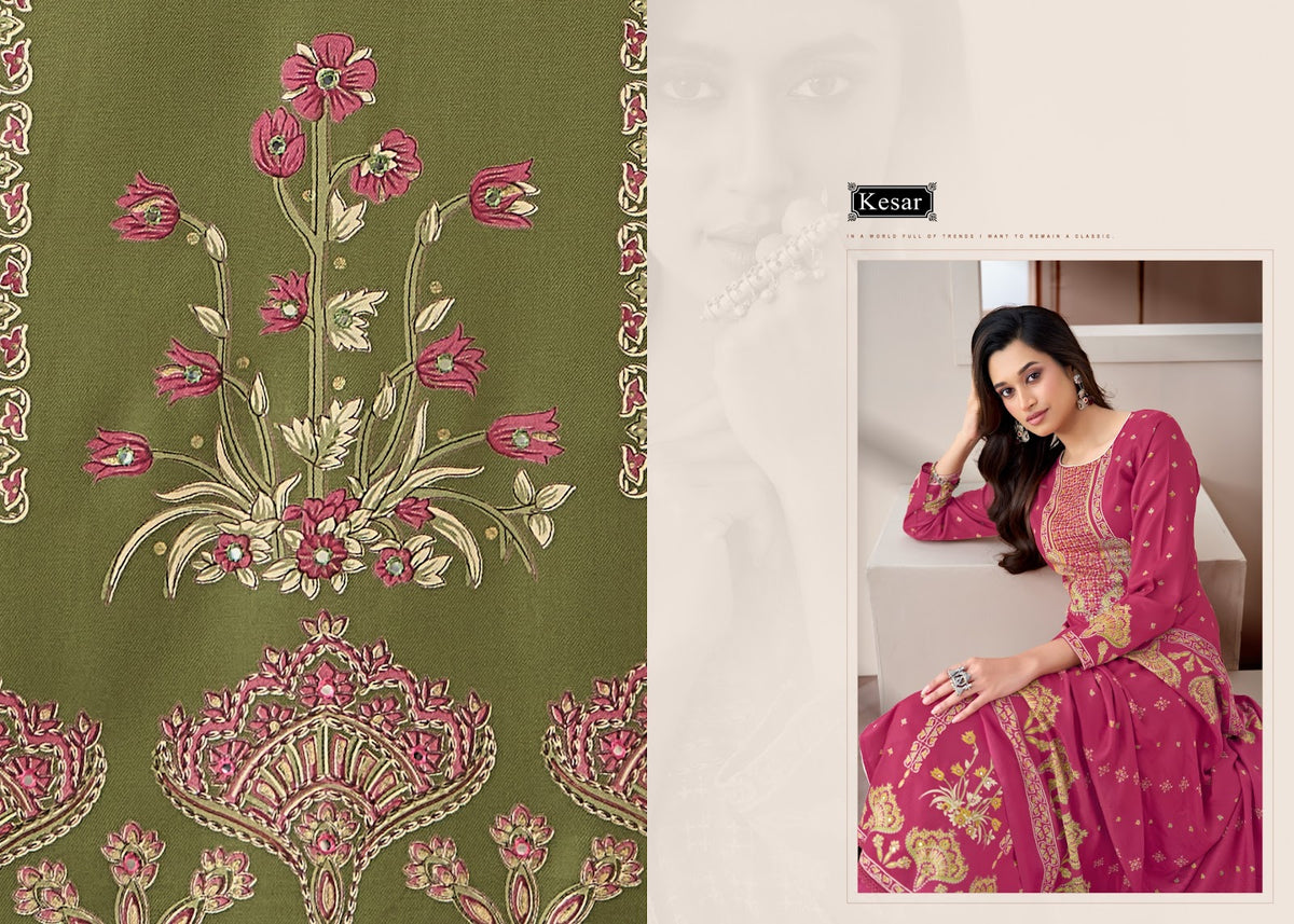 Sofiya 123 Kesar Viscose Pashmina Suits Wholesale Rate