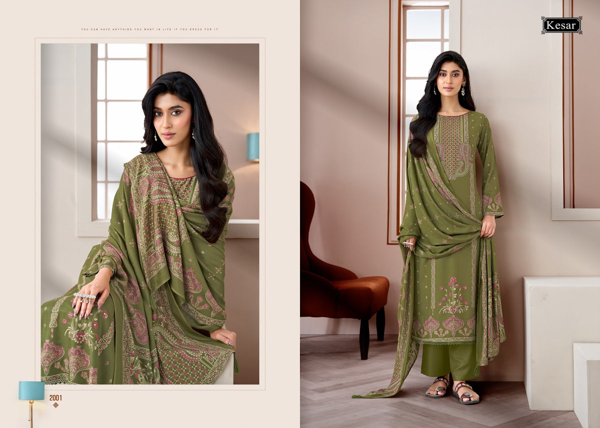 Sofiya 123 Kesar Viscose Pashmina Suits Wholesale Rate