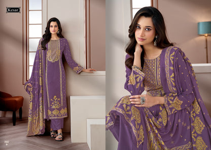 Sofiya 123 Kesar Viscose Pashmina Suits Wholesale Rate