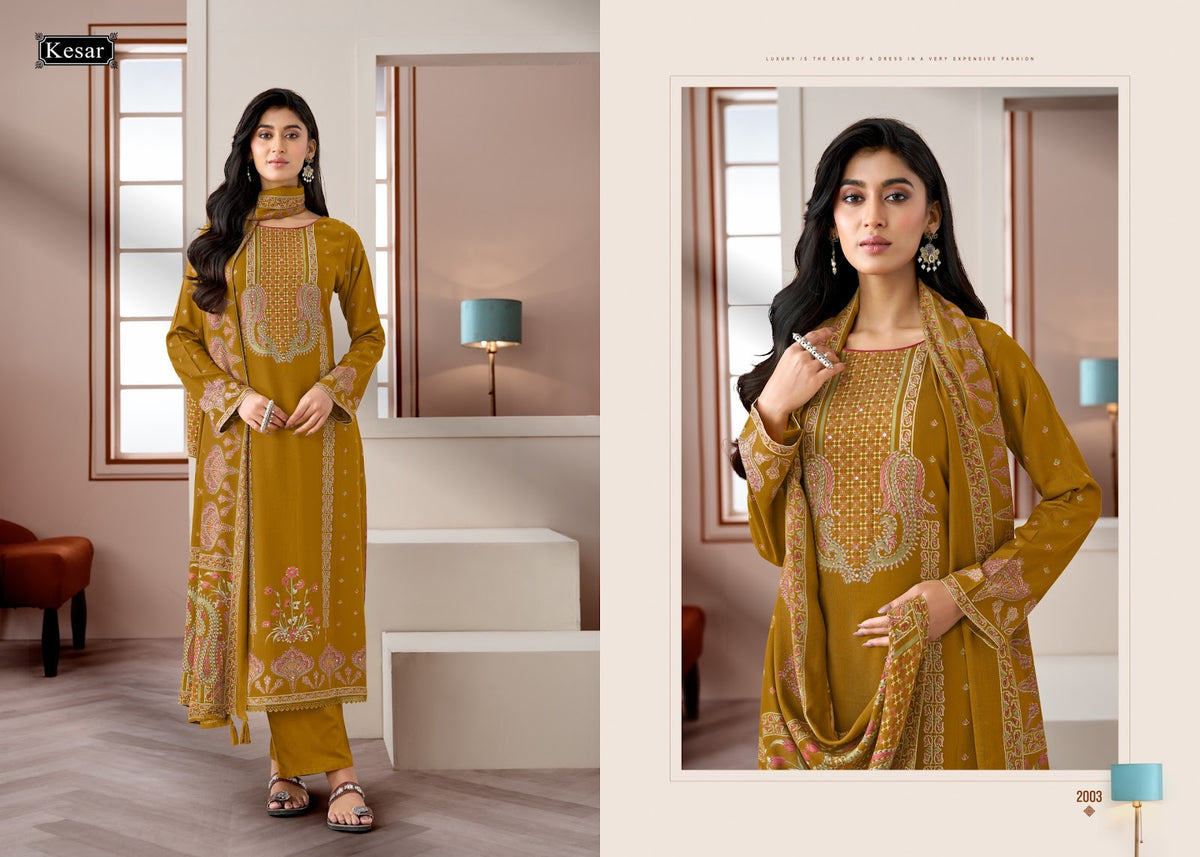 Sofiya 123 Kesar Viscose Pashmina Suits Wholesale Rate