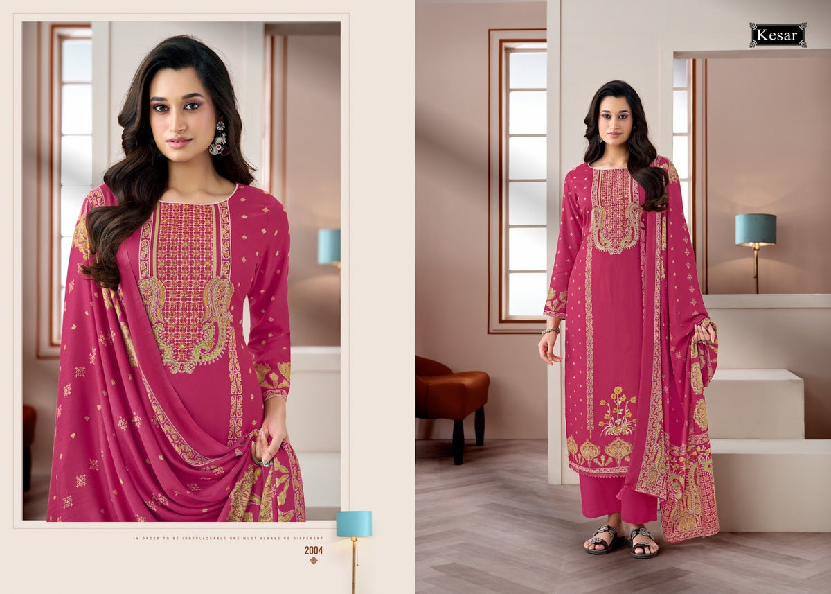 Sofiya 123 Kesar Viscose Pashmina Suits Wholesale Rate