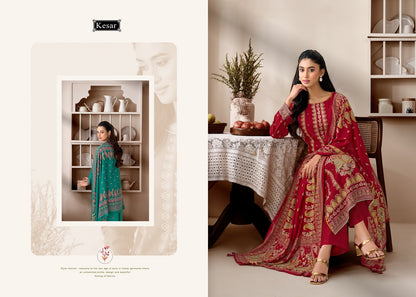 Sofiya 124 Kesar Viscose Pashmina Suits Manufacturer Ahmedabad