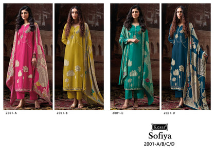 Sofiya 2001 Kesar Viscose Pashmina Suits Wholesaler India