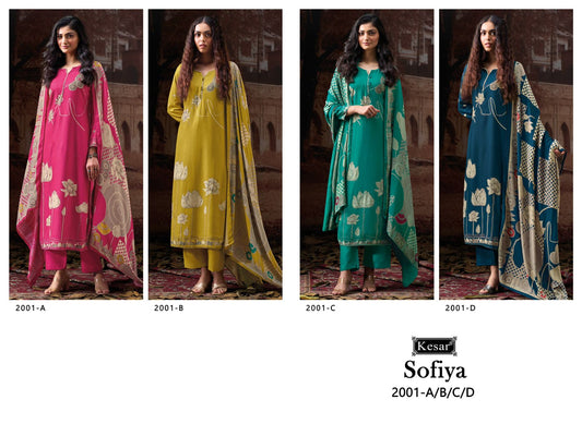 Sofiya 2001 Kesar Viscose Pashmina Suits Wholesaler India