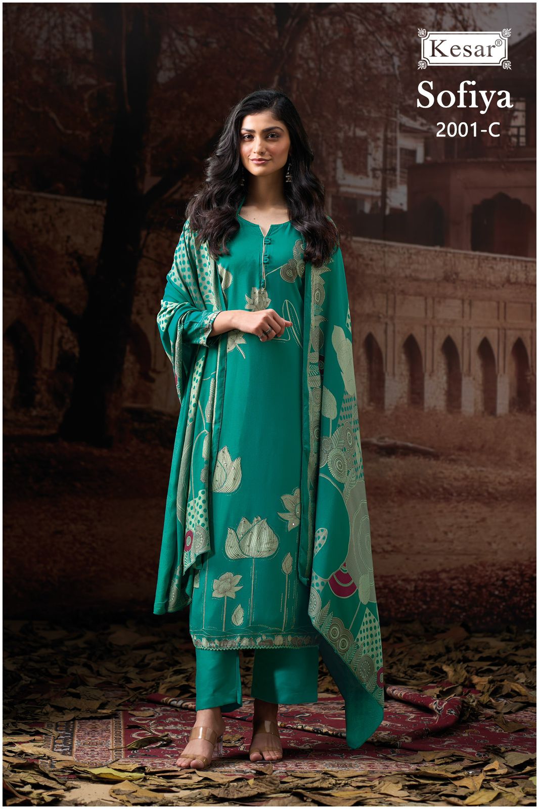 Sofiya 2001 Kesar Viscose Pashmina Suits Wholesaler India