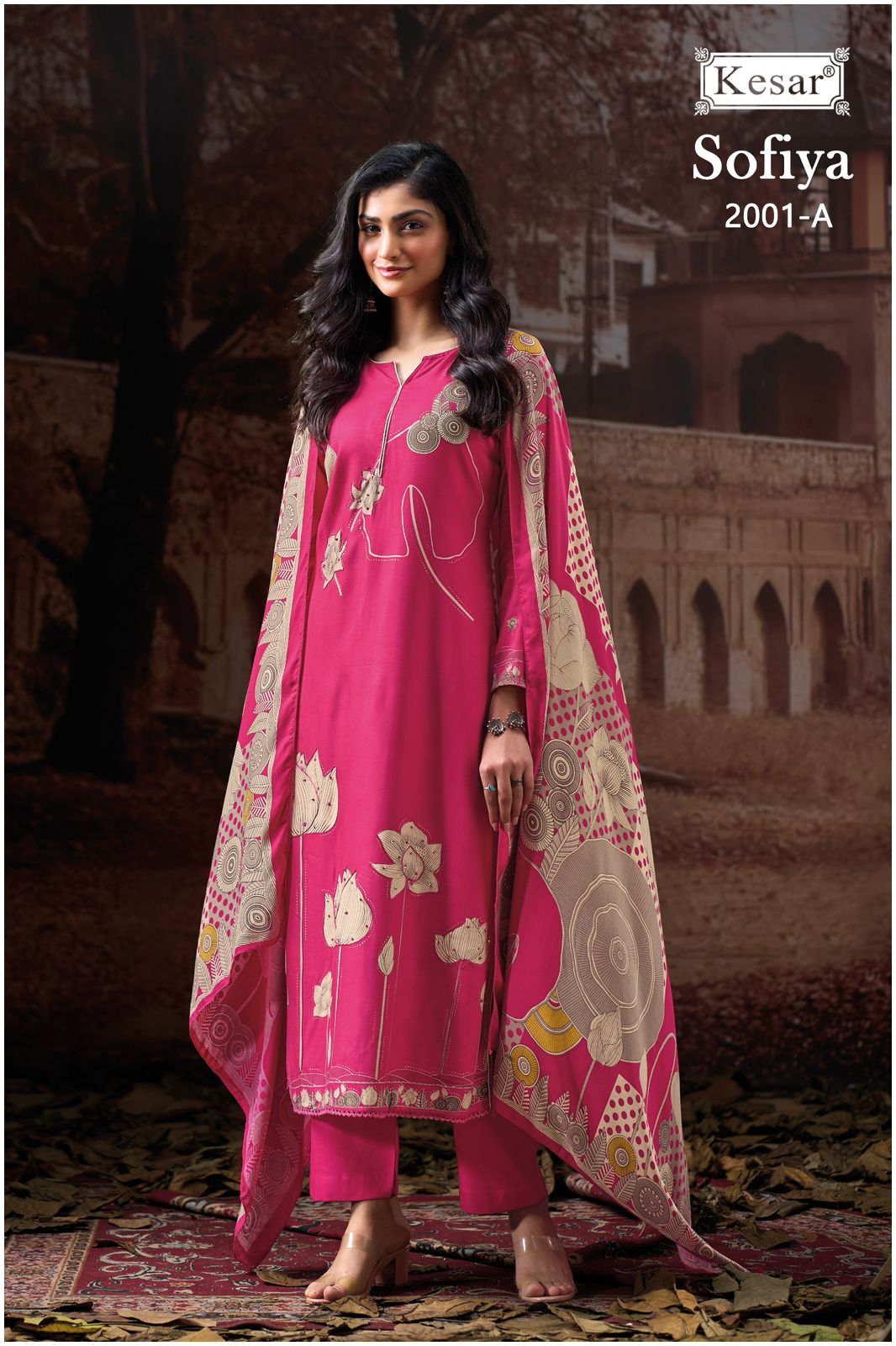 Sofiya 2001 Kesar Viscose Pashmina Suits Wholesaler India