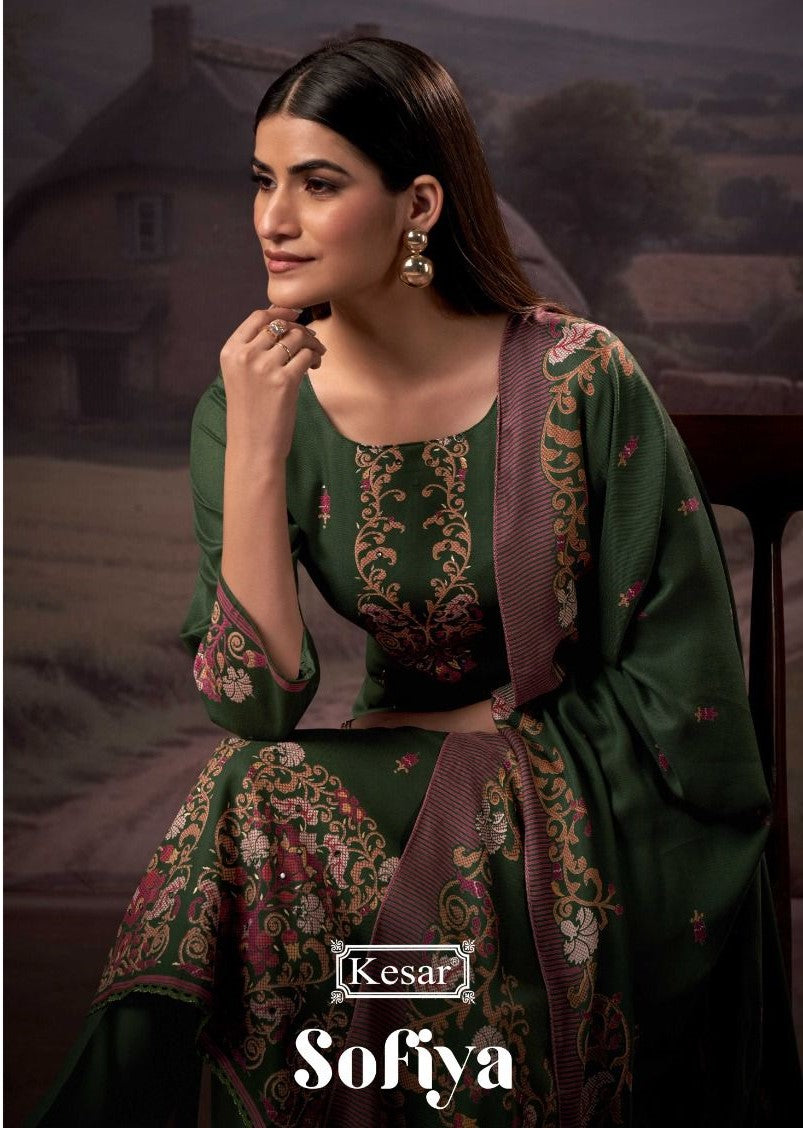 Sofiya 32001 Kesar Viscose Pashmina Suits Exporter Gujarat