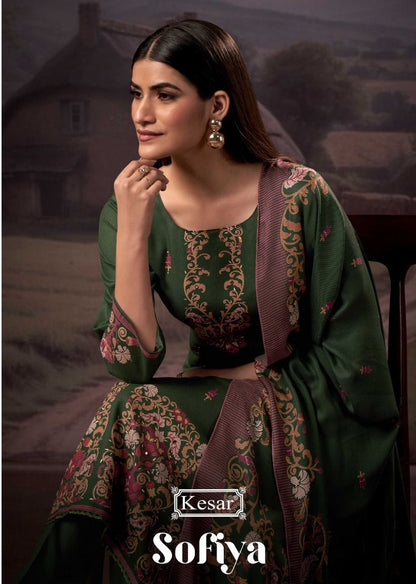 Sofiya 32001 Kesar Viscose Pashmina Suits Exporter Gujarat