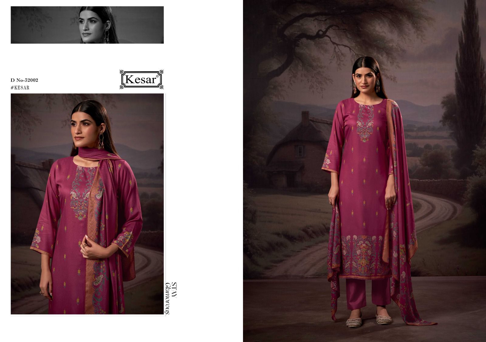 Sofiya 32001 Kesar Viscose Pashmina Suits Exporter Gujarat