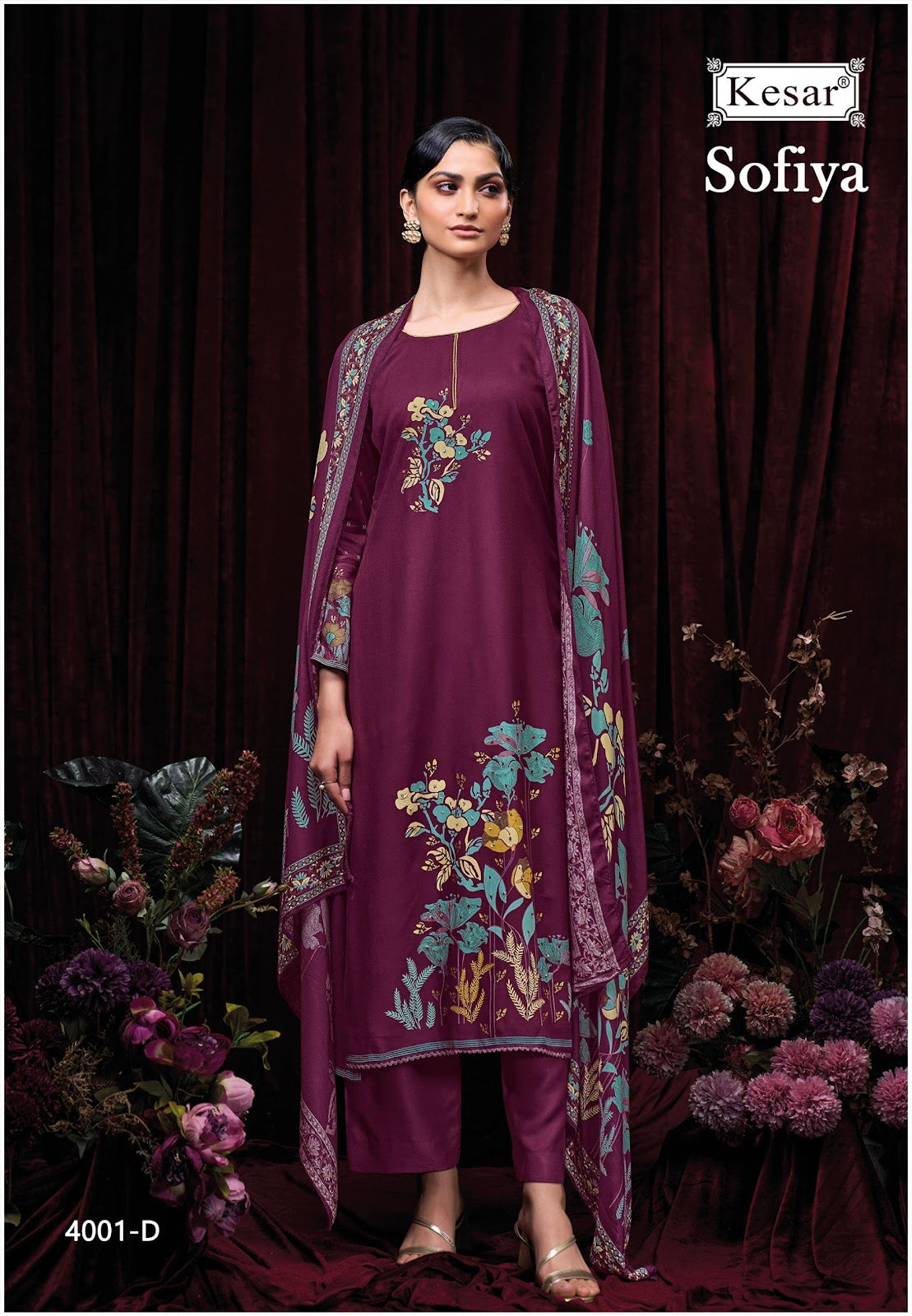 Sofiya 4001 Kesar Pashmina Suits Wholesale Price