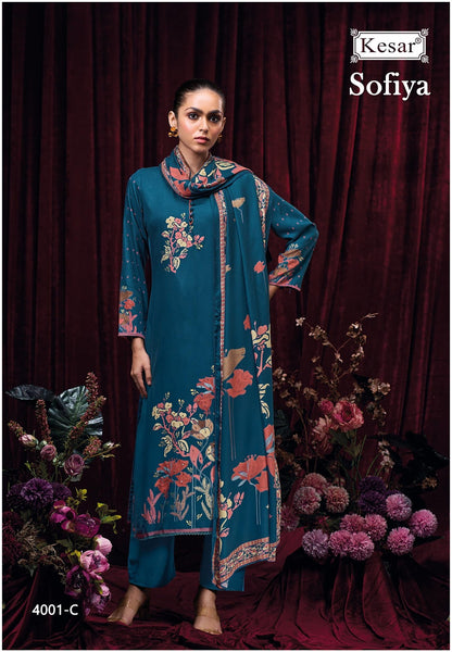 Sofiya 4001 Kesar Pashmina Suits Wholesale Price