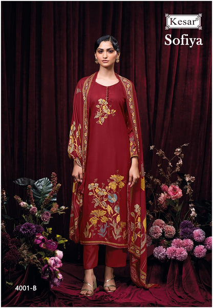 Sofiya 4001 Kesar Pashmina Suits Wholesale Price