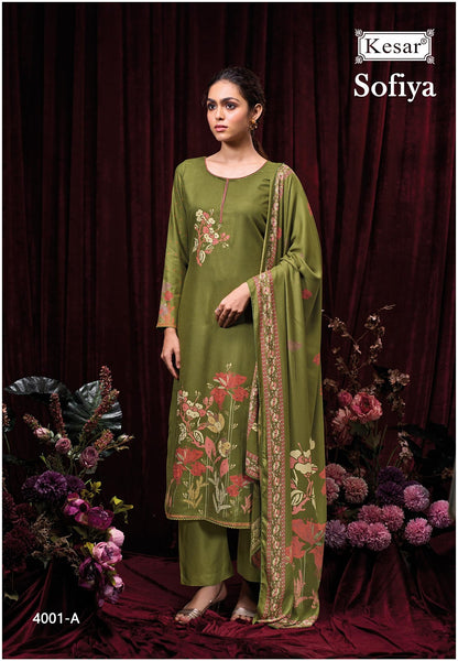 Sofiya 4001 Kesar Pashmina Suits Wholesale Price