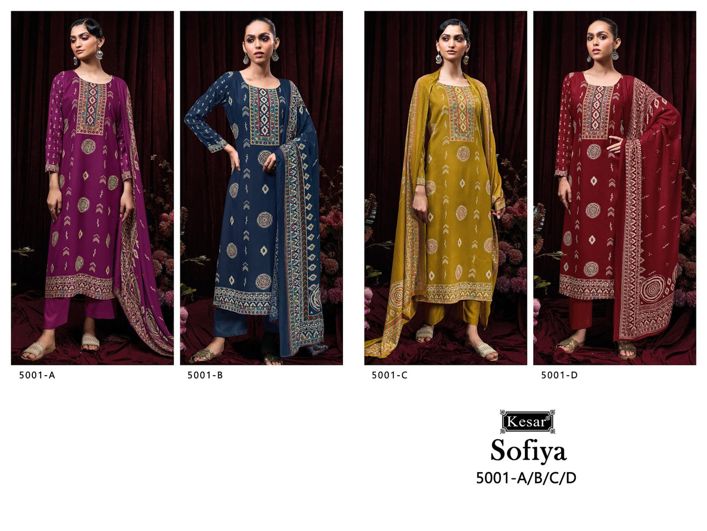 Sofiya 5001 Kesar Pashmina Suits Manufacturer India