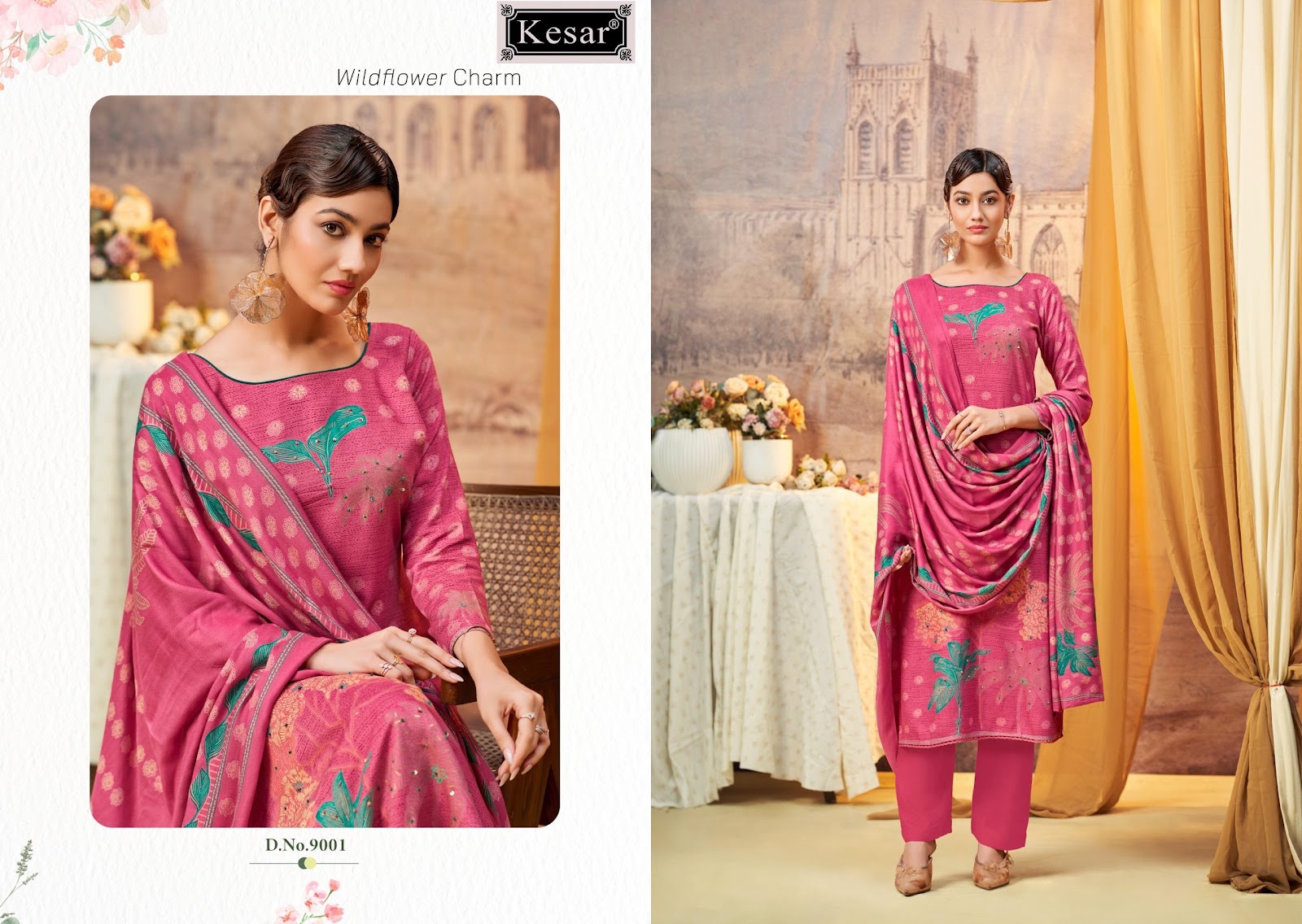 Sofiya 9001-9004 Kesar Pure Viscose Pashmina Suits Wholesale Price