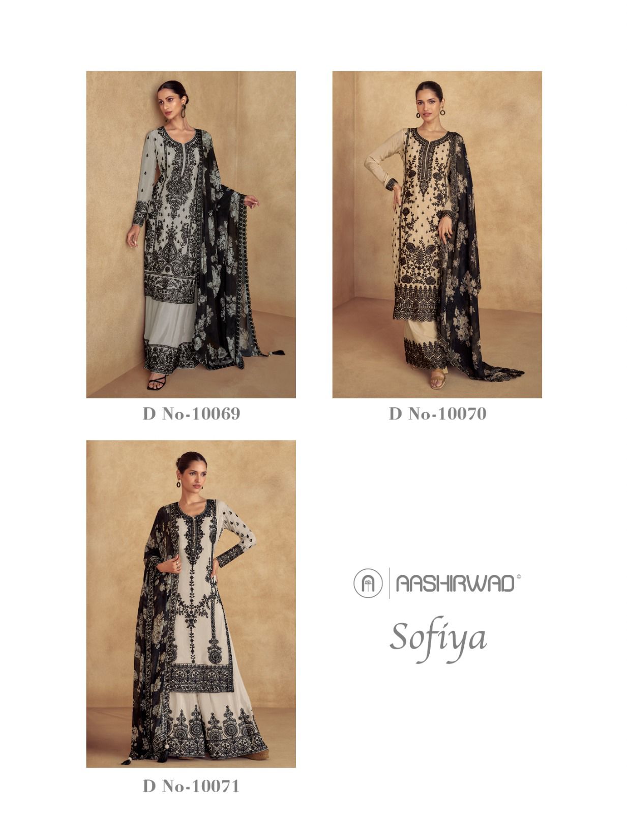 Sofiya Aashirwad Creation Chinon Readymade Suits Supplier Ahmedabad