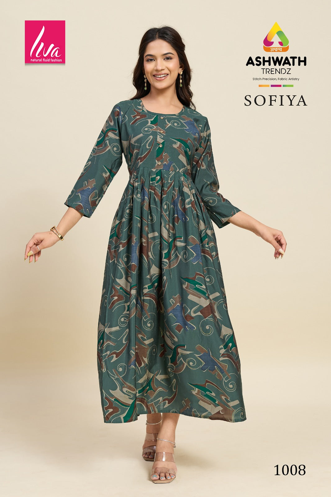 Sofiya Ashwath Chanderi Anarkali Kurtis Manufacturer