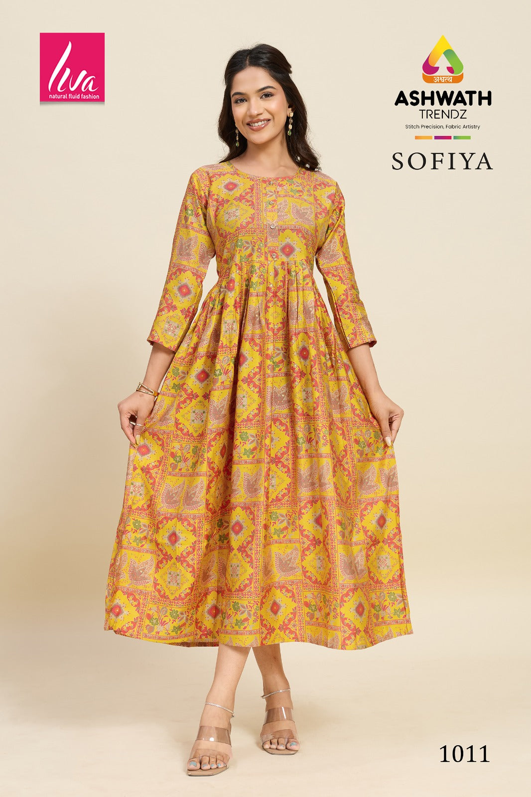 Sofiya Ashwath Chanderi Anarkali Kurtis Manufacturer