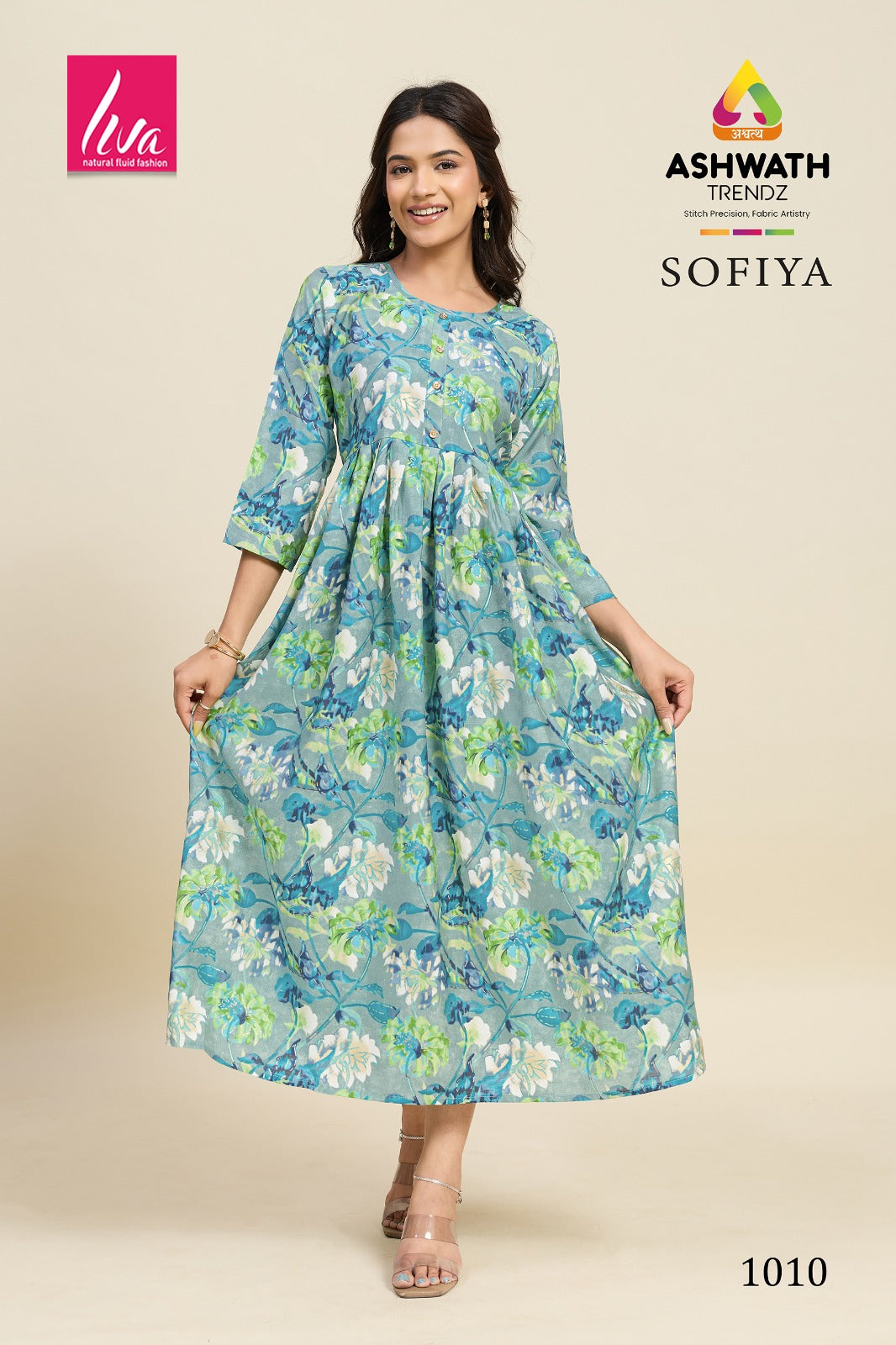 Sofiya Ashwath Chanderi Anarkali Kurtis Manufacturer
