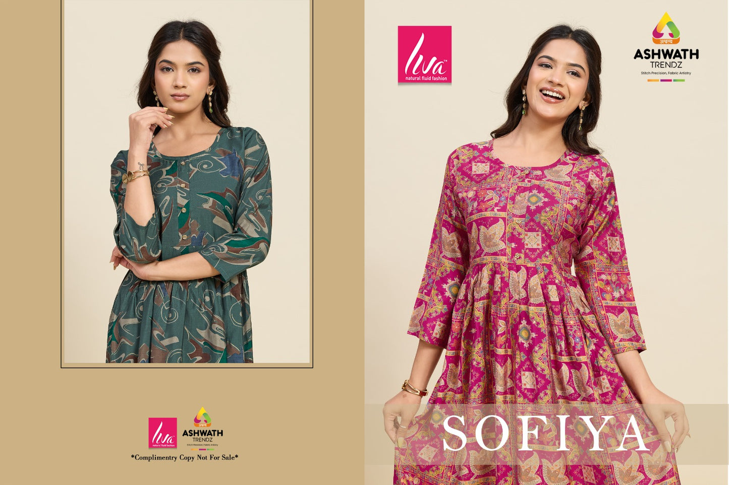 Sofiya Ashwath Chanderi Anarkali Kurtis Manufacturer