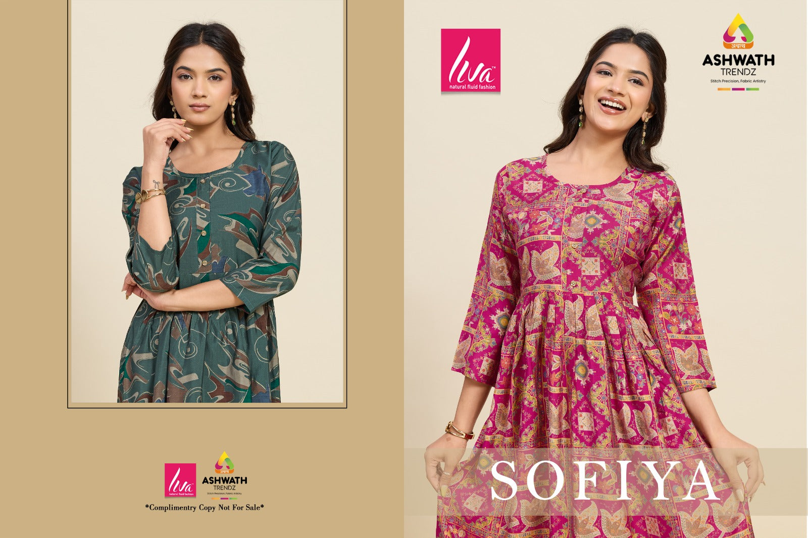 Sofiya Ashwath Chanderi Anarkali Kurtis Manufacturer