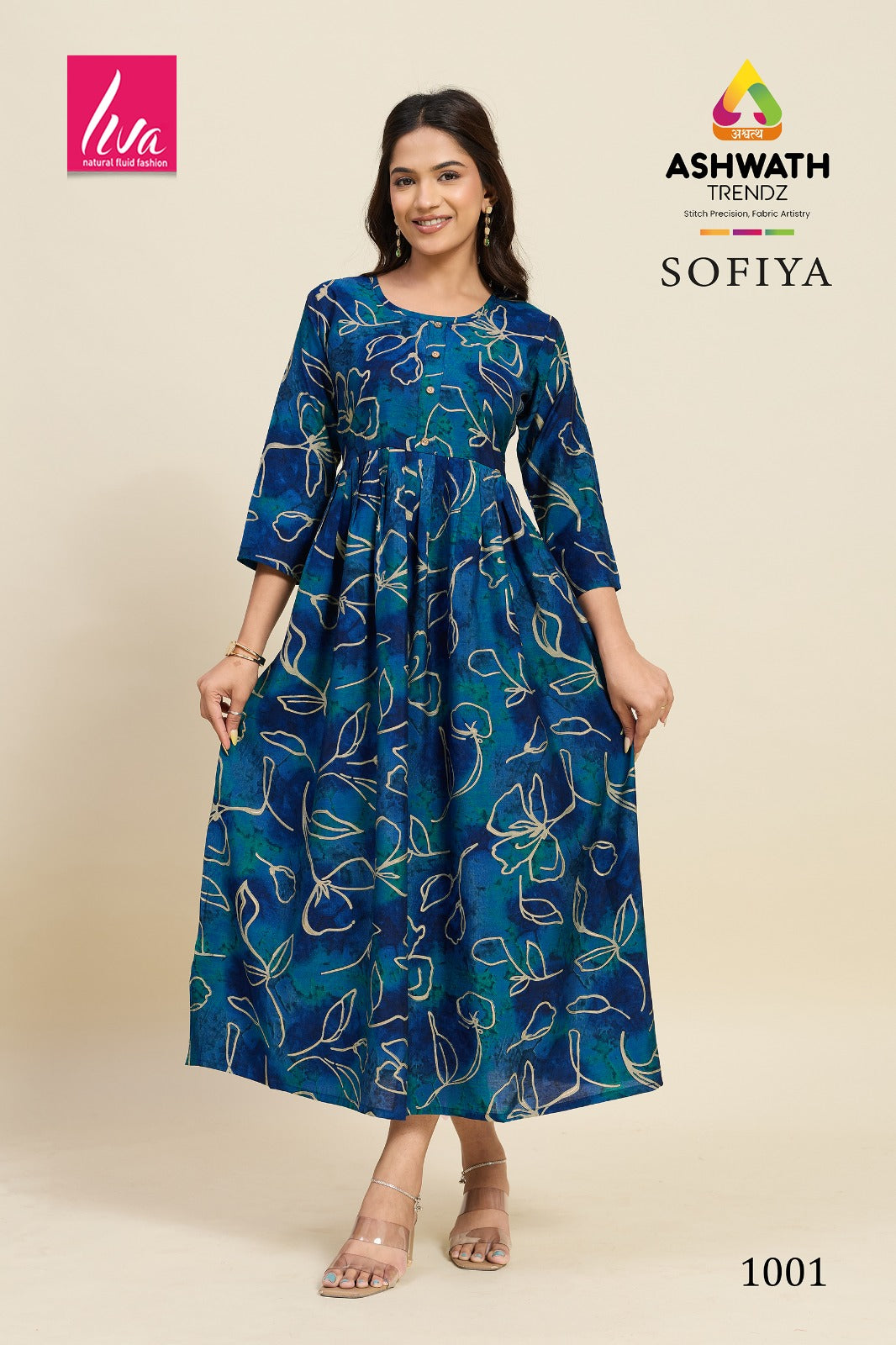 Sofiya Ashwath Chanderi Anarkali Kurtis Manufacturer