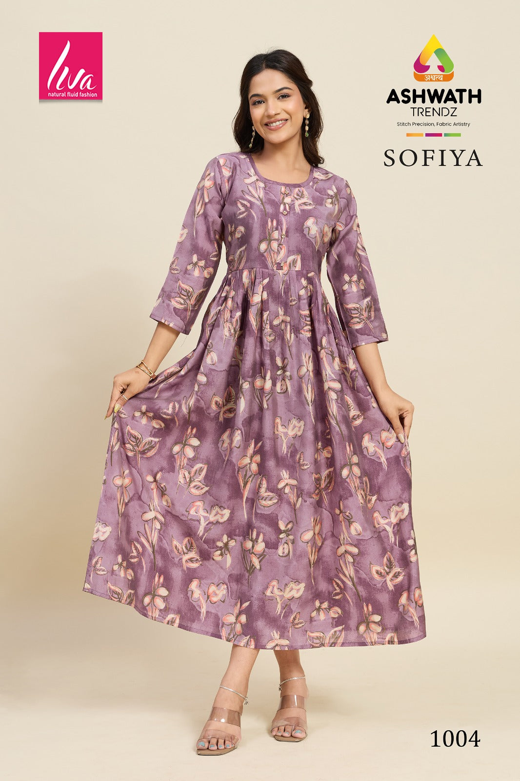 Sofiya Ashwath Chanderi Anarkali Kurtis Manufacturer