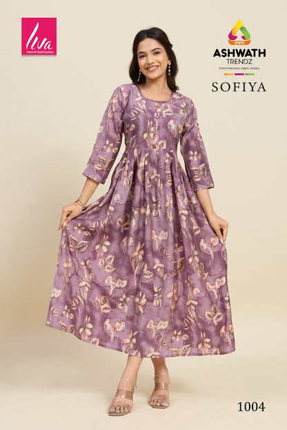 Sofiya Ashwath Chanderi Anarkali Kurtis Manufacturer