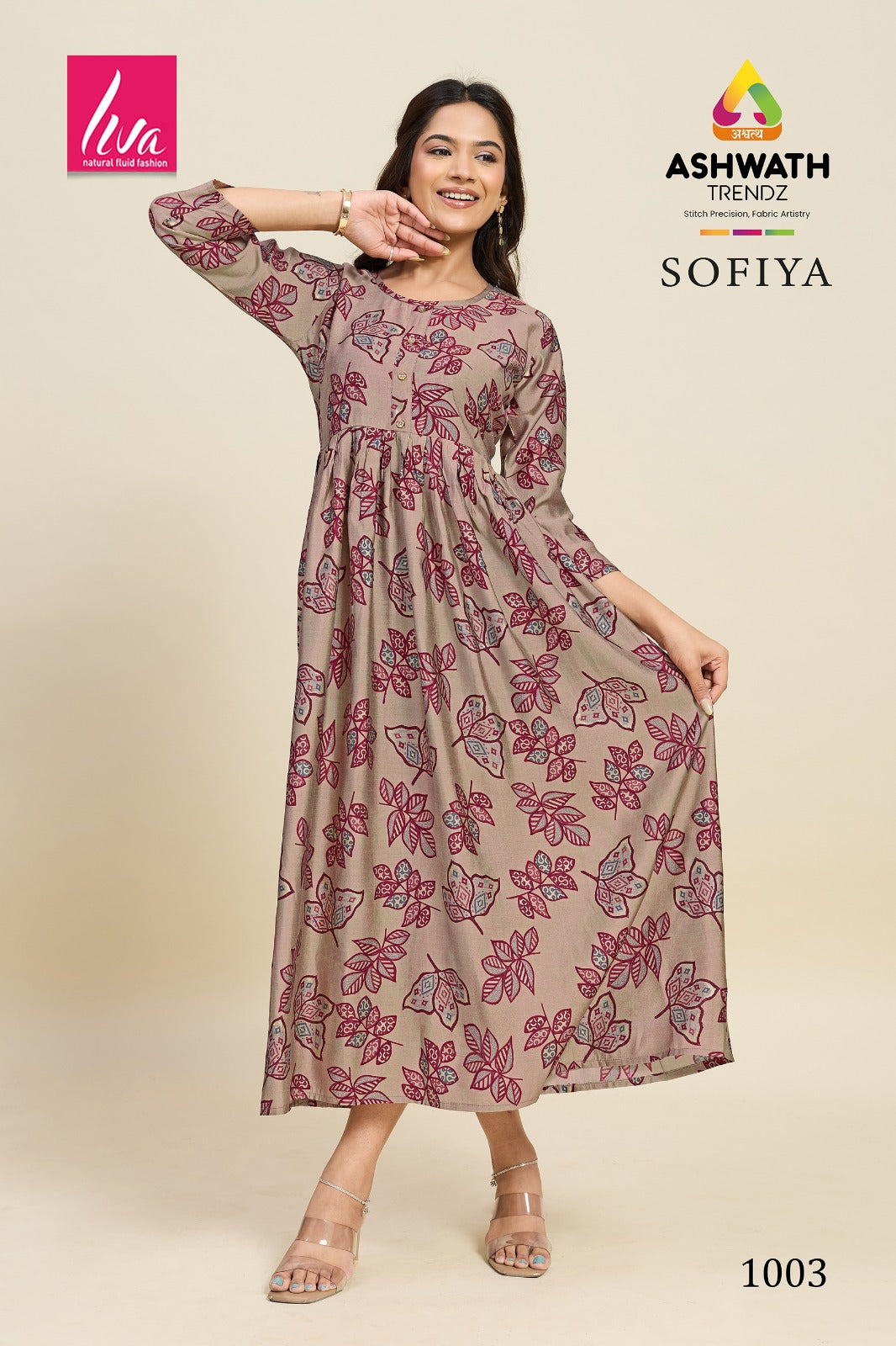 Sofiya Ashwath Chanderi Anarkali Kurtis Manufacturer