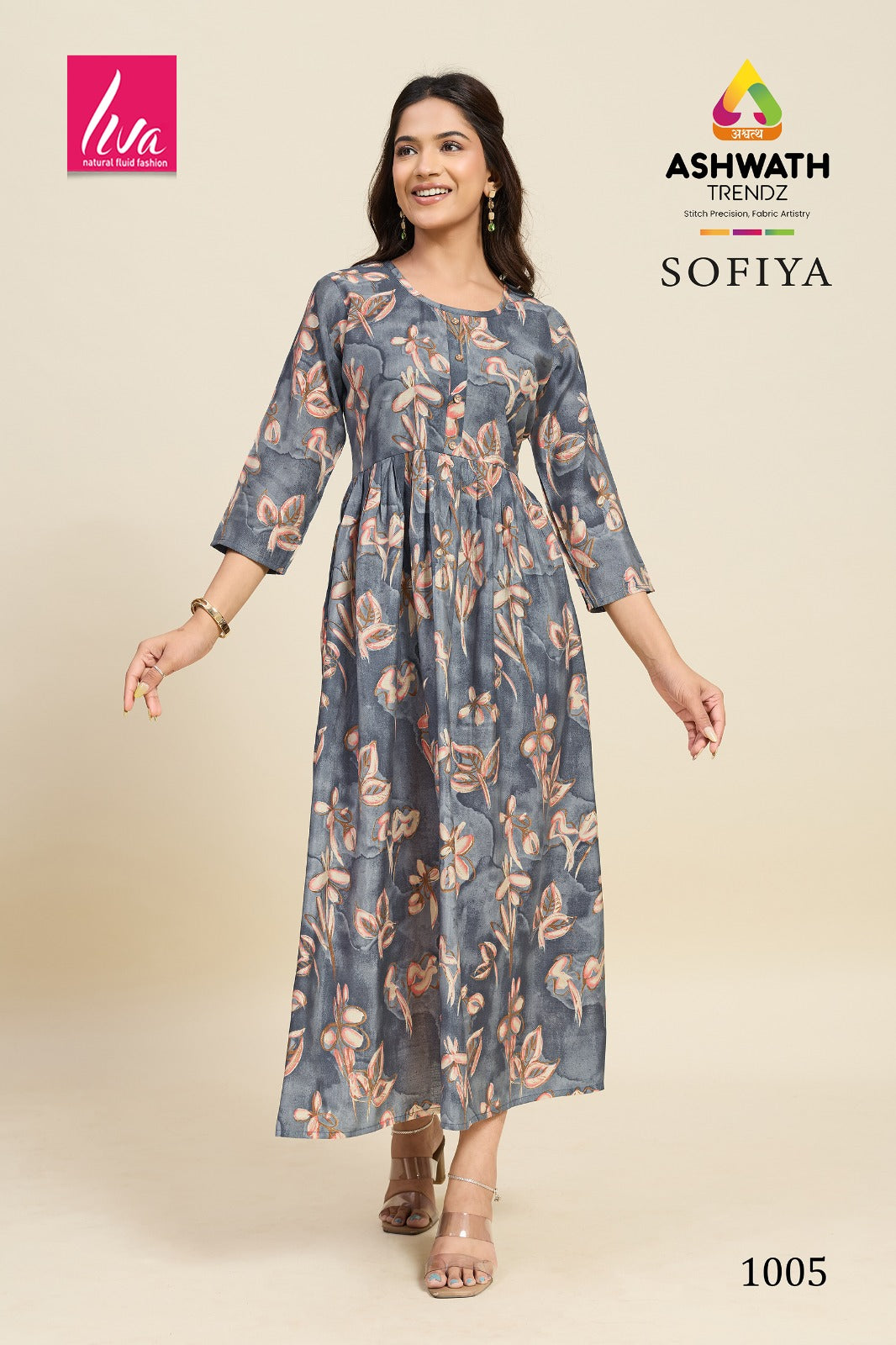 Sofiya Ashwath Chanderi Anarkali Kurtis Manufacturer