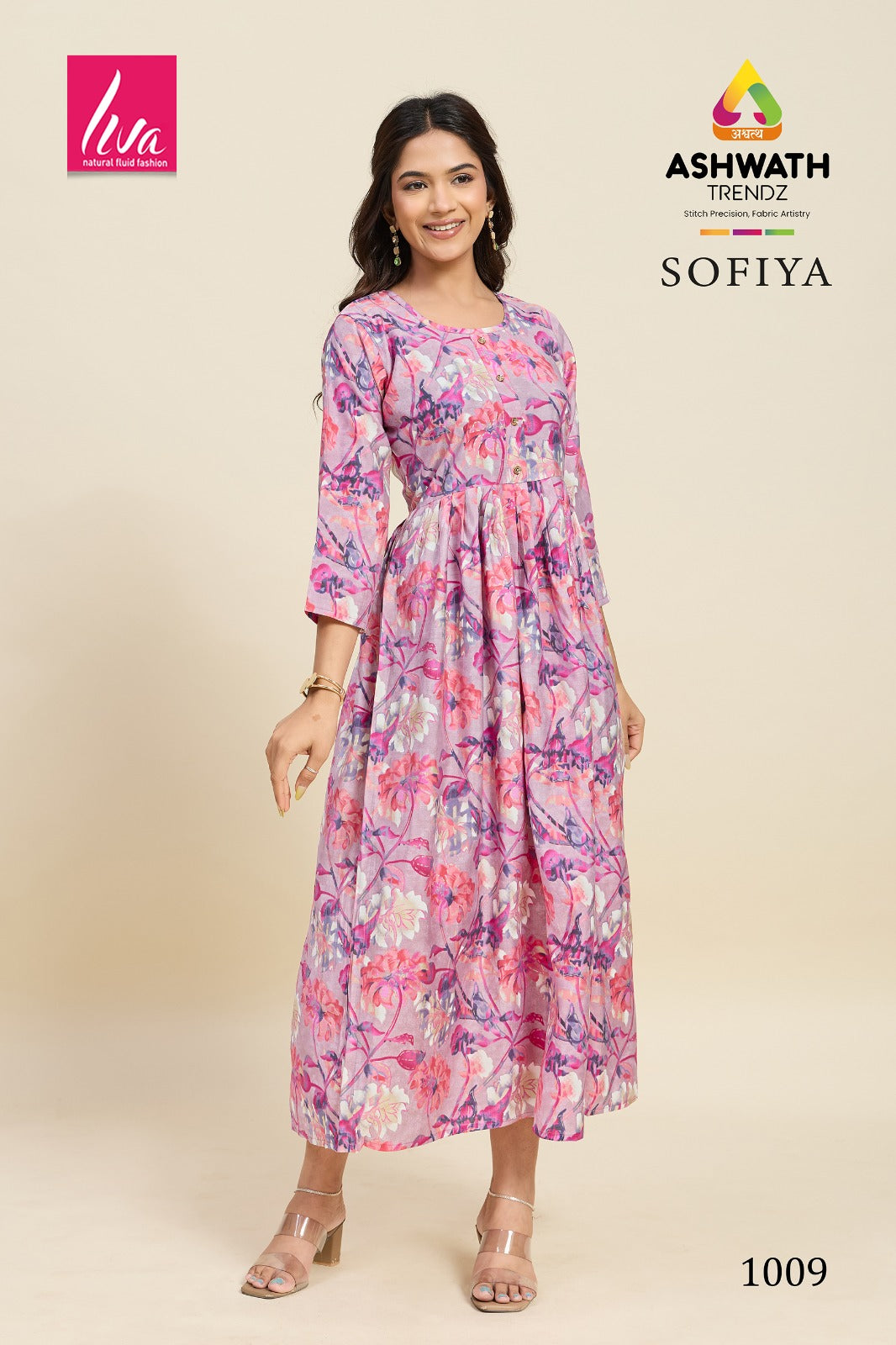 Sofiya Ashwath Chanderi Anarkali Kurtis Manufacturer