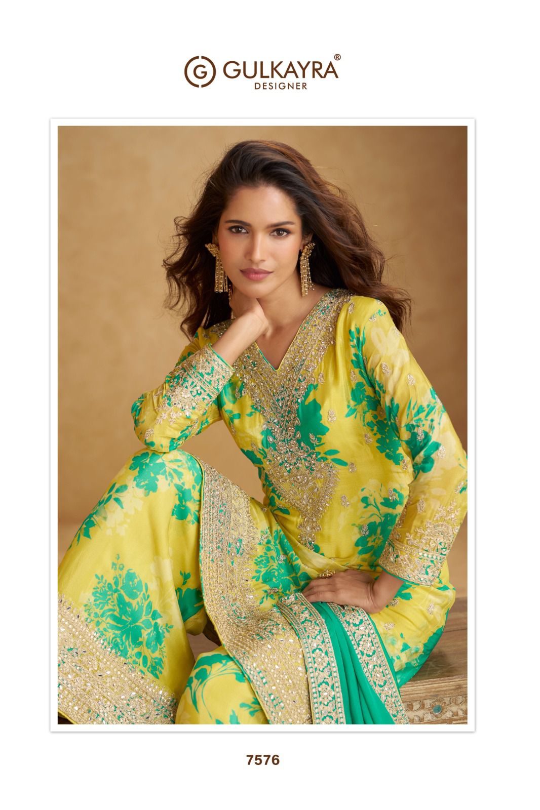 Sofiya Gulkayra Designer Chinon Readymade Plazzo Style Suits Manufacturer India