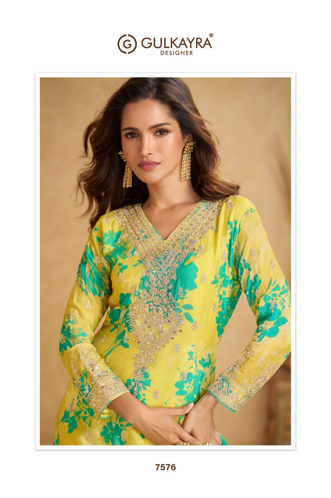 Sofiya Gulkayra Designer Chinon Readymade Plazzo Style Suits Manufacturer India