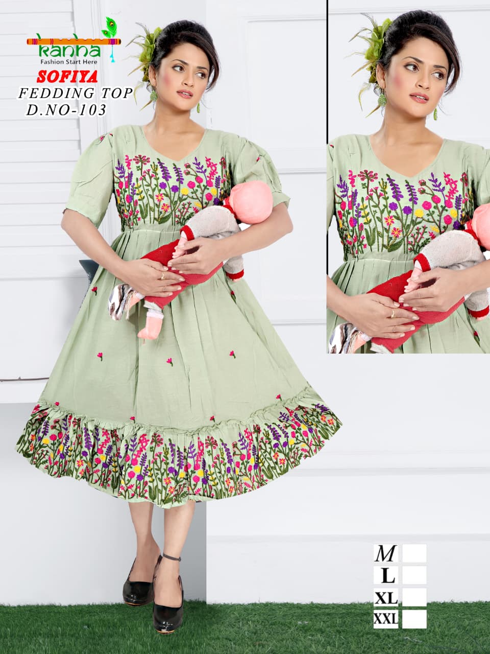 Sofiya Kanha Cotton Feeding Kurtis Exporter Gujarat