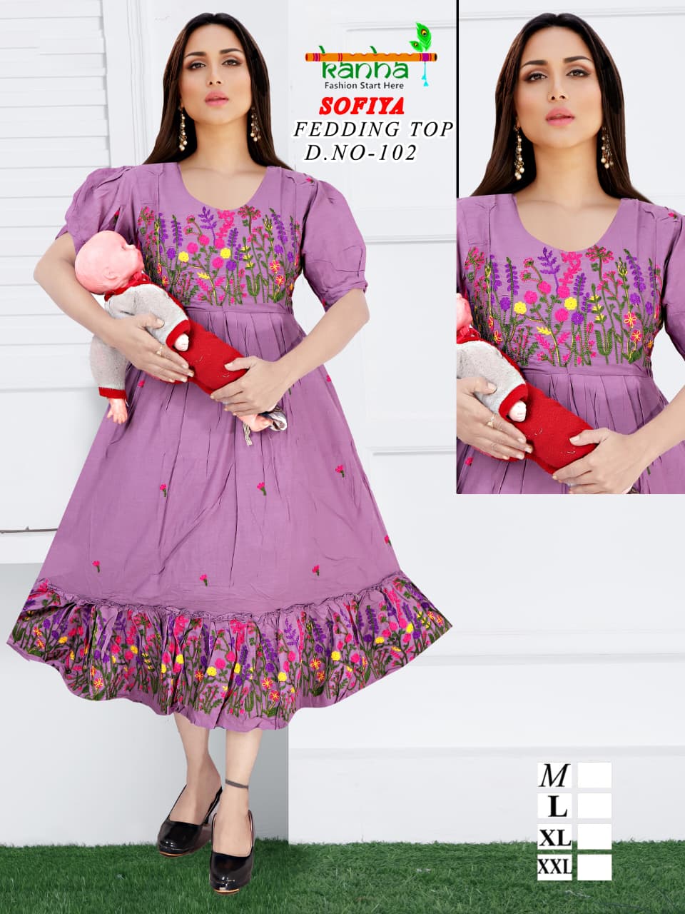 Sofiya Kanha Cotton Feeding Kurtis Exporter Gujarat