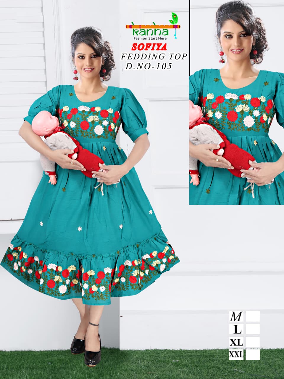 Sofiya Kanha Cotton Feeding Kurtis Exporter Gujarat