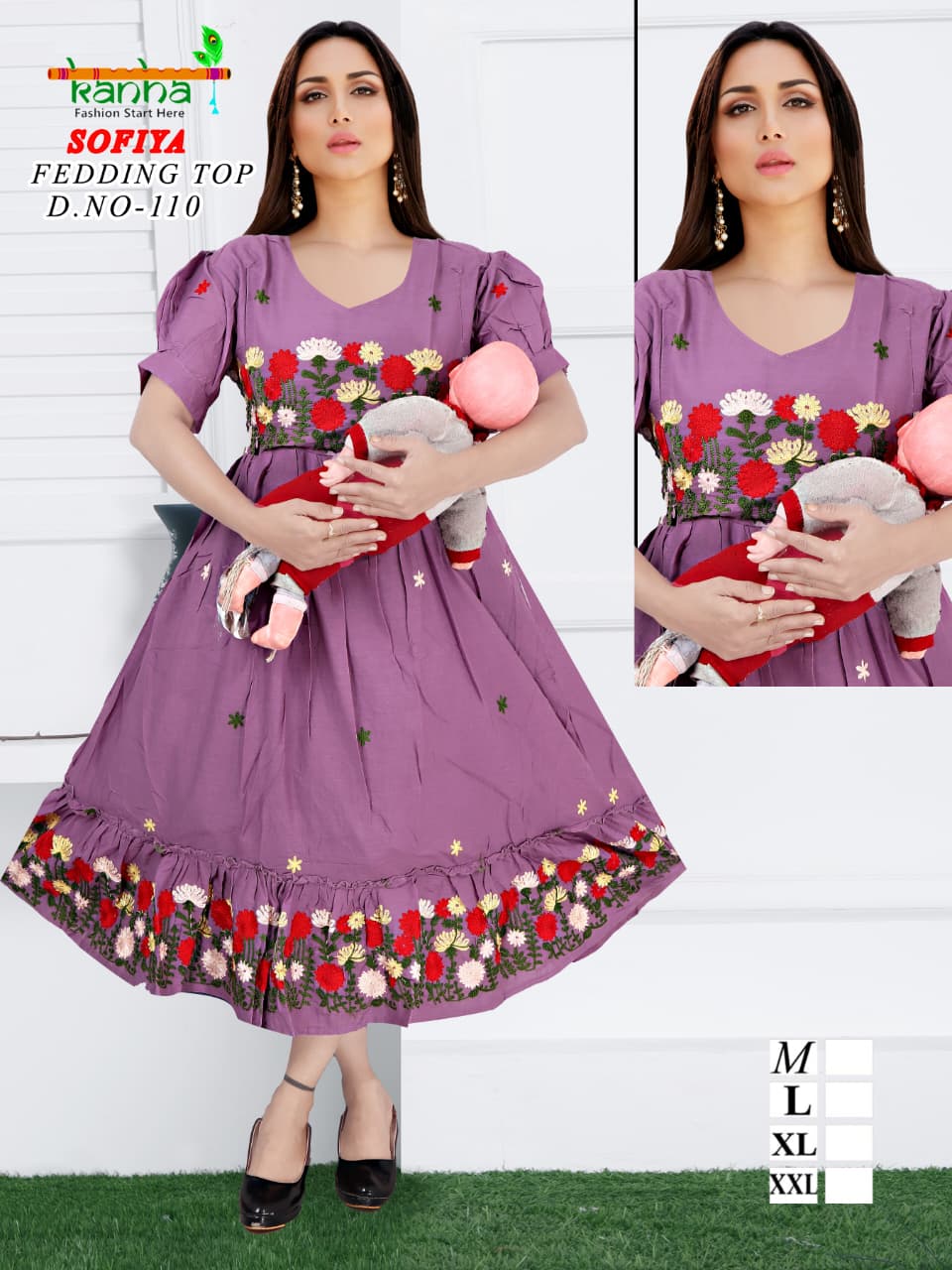 Sofiya Kanha Cotton Feeding Kurtis Exporter Gujarat