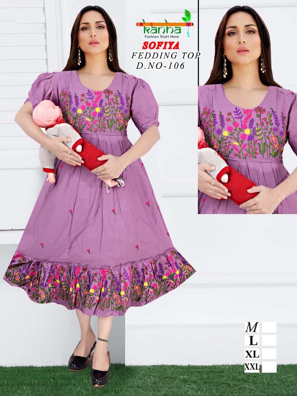 Sofiya Kanha Cotton Feeding Kurtis Exporter Gujarat