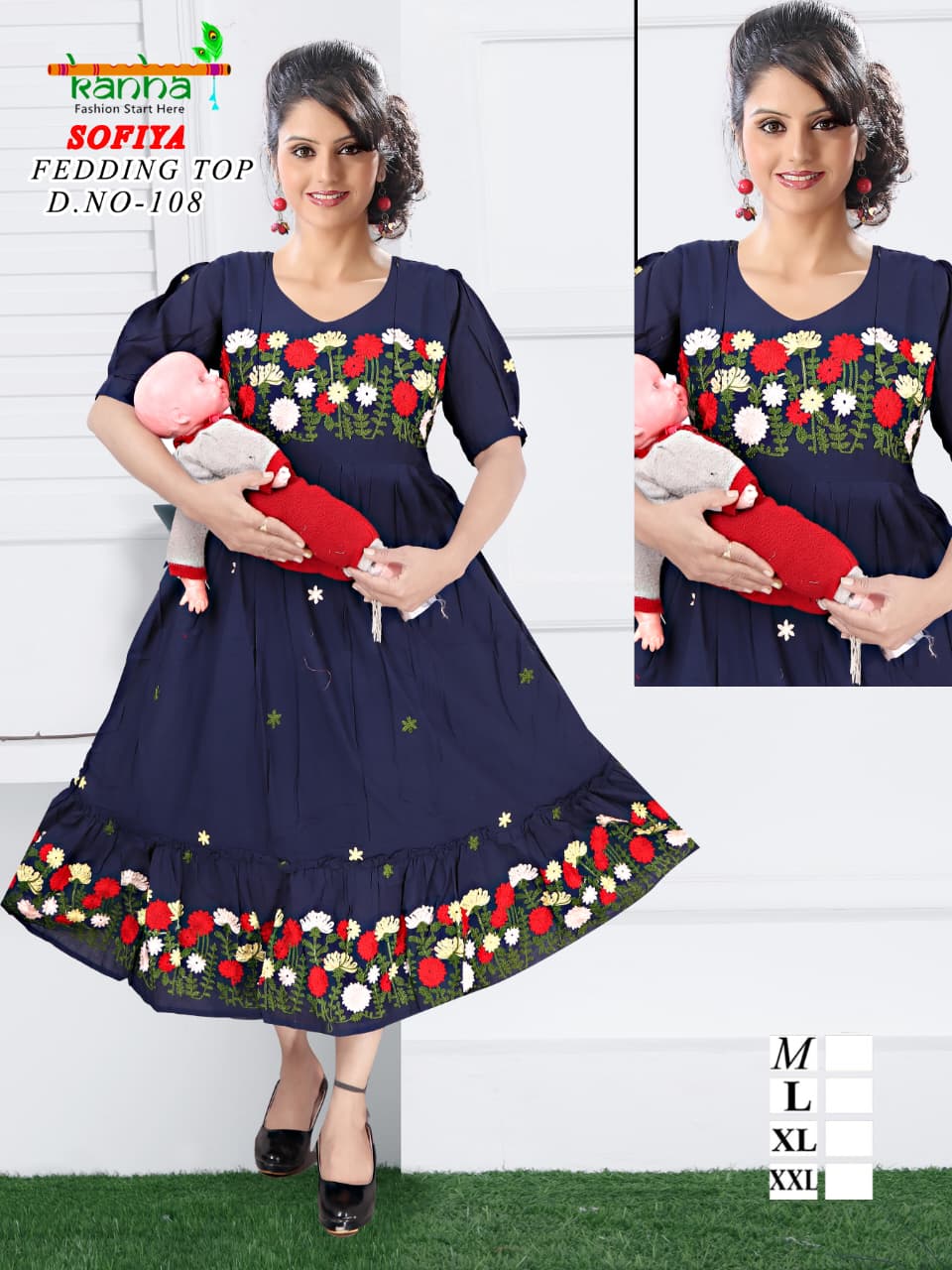 Sofiya Kanha Cotton Feeding Kurtis Exporter Gujarat