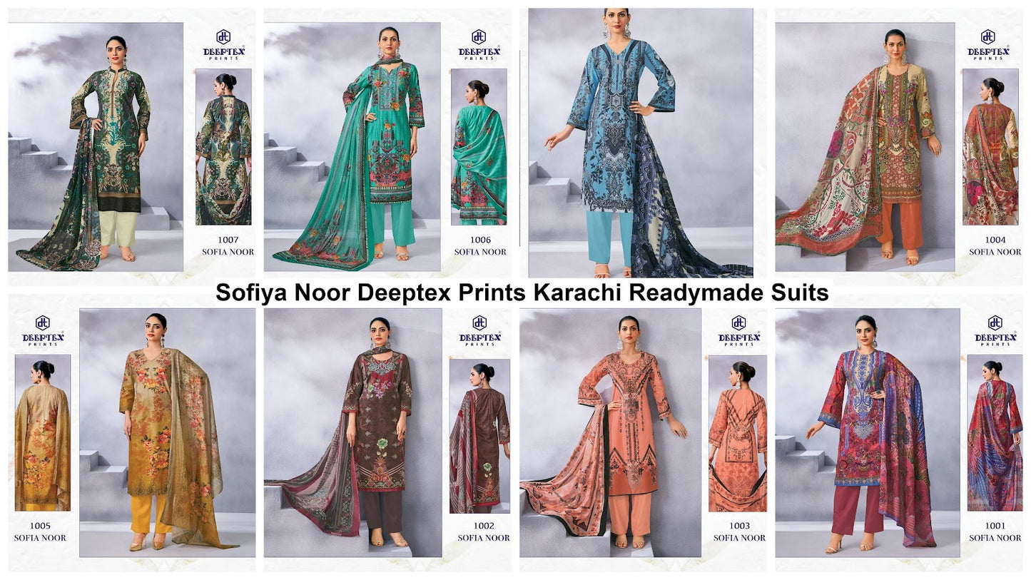 Sofiya Noor Deeptex Prints Lawn Karachi Readymade Suits Wholesale