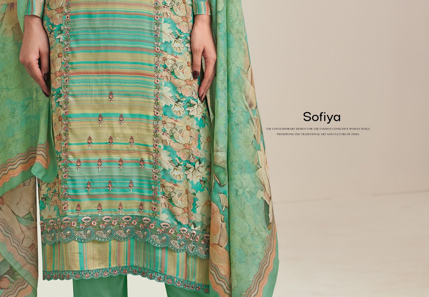 Sofiya Simar Modal Muslin Pant Style Suits Wholesaler Gujarat