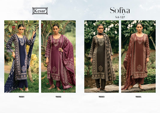 Sofiya Vol 127 Kesar Viscose Pashmina Suits Wholesaler India