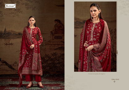 Sofiya Vol 129 Kesar Viscose Pashmina Suits Supplier Ahmedabad