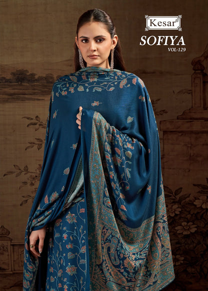 Sofiya Vol 129 Kesar Viscose Pashmina Suits Supplier Ahmedabad