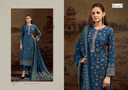 Sofiya Vol 129 Kesar Viscose Pashmina Suits Supplier Ahmedabad