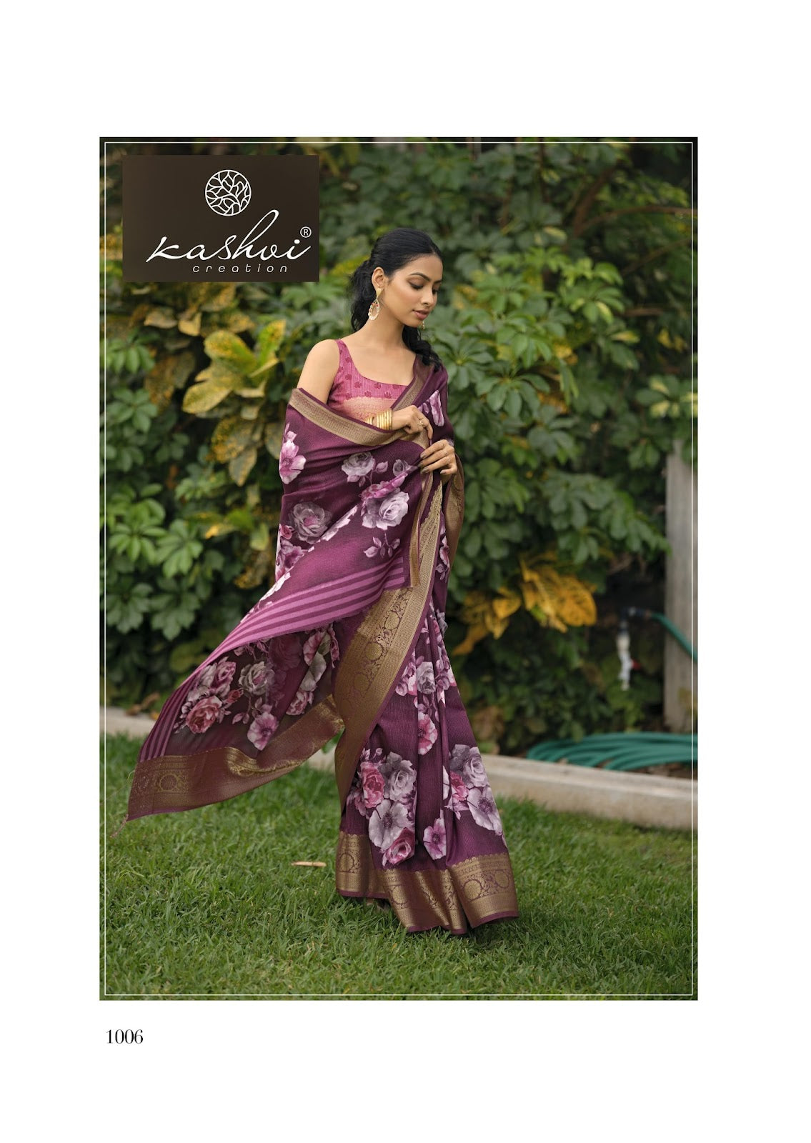 Sofiya Vol 1 Kashvi Creation Dull Moss Sarees Wholesaler Gujarat