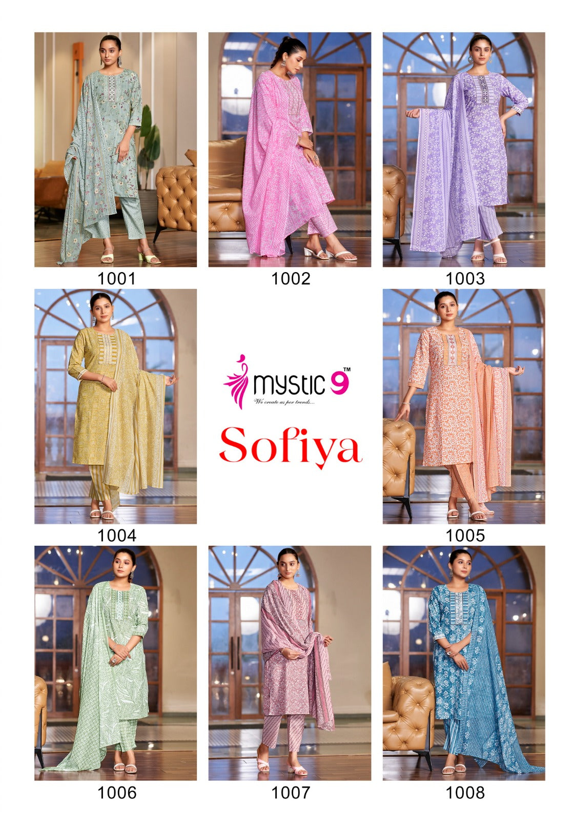 Sofiya Vol 1 Mystic 9 Readymade Cotton Pant Suits Supplier Ahmedabad