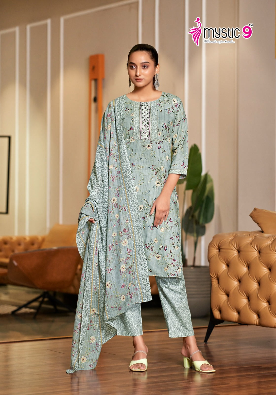 Sofiya Vol 1 Mystic 9 Readymade Cotton Pant Suits Supplier Ahmedabad