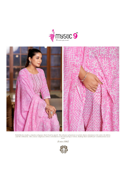 Sofiya Vol 1 Mystic 9 Readymade Cotton Pant Suits Supplier Ahmedabad
