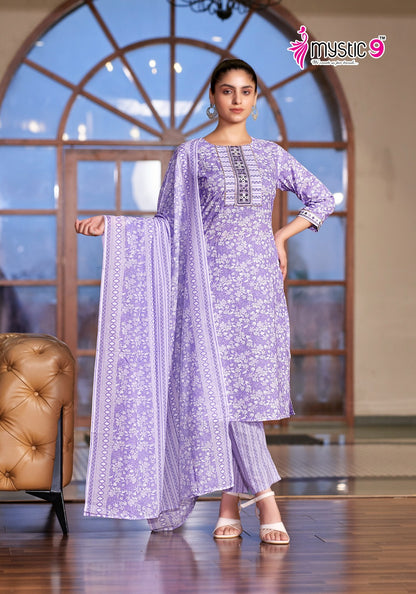Sofiya Vol 1 Mystic 9 Readymade Cotton Pant Suits Supplier Ahmedabad